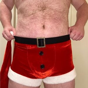 Festive And Sexy Holiday Men's Boxers And Hat